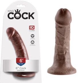 King Cock 6" Cock - Brown