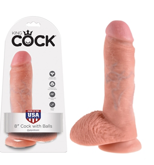 KING COCK 8" COCK WITH BALLS