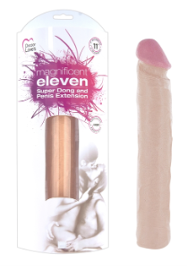 11" x 2" Super dong and penis extension - Flesh