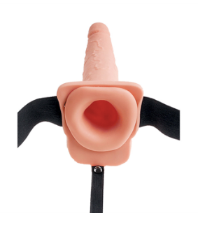 Fetish Fantasy 7.5" Hollow Squirting Strap-On with
