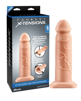 FX - 8" SILICONE HOLLOW EXT- PEAU