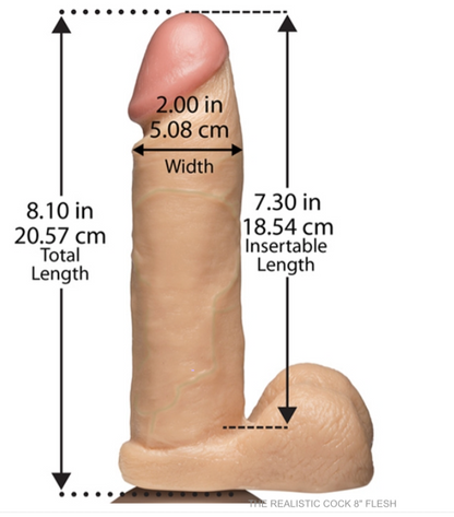 THE REALISTIC COCK 8" FLESH
