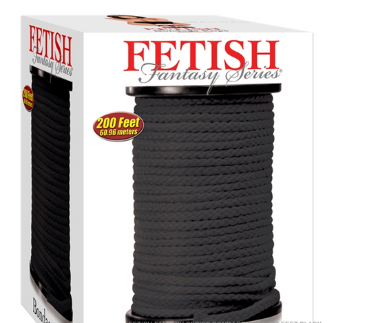 FETISH FANTASY SERIES BONDAGE ROPE 200 FEET BLACK